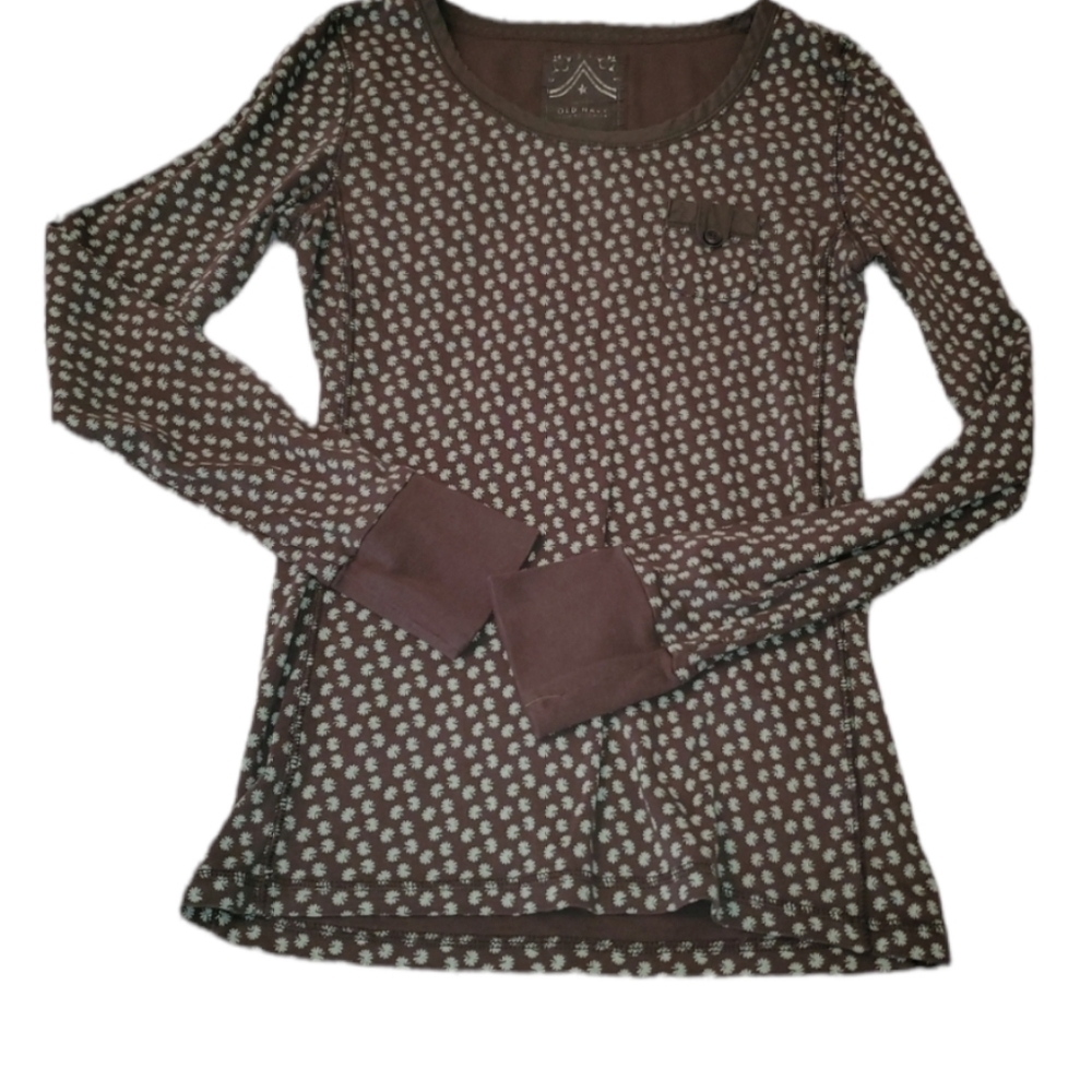 Old Navy Green Pattern long sleeve - Picture 2 of 6